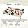 thumbnail image 6 of LNWH Retro Happy Christmas Background Pattern Rectangle Tablecloth, Resistant Wrinkle Resistant Washable Table cloth, 54x72in, 6 of 8