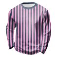 thumbnail image 4 of Girls Mardi Gras Shirts Carnival Striped Print Long Sleeve Trendy Casual Tops Lightweight Crewneck Soft Comfy Tops, 4 of 4