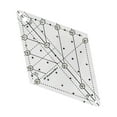 thumbnail image 2 of 60 Degree Diamond Quilting Template Free Quilting Templates Sewing Ruler Durable Craft Clear Portable for Sewing Supplies Tailors DIY Tools Medium, 2 of 9