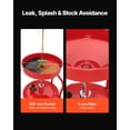 thumbnail image 6 of 25 Gallon Air Operated Portable Waste Oil Drain Tank with Wheels Adjustable Funnel Height for Auto Repair Shops Industrial Fluid Fuel Transfer Drainage Red, 6 of 6