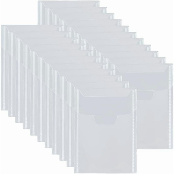 50Pcs Die Storage Pockets Stamp Pocket Bags Resealable Clear Plastic Die Cuts Envelope Pockets Craft Organizer Holder Bag for File Album Embossing Stamp Scrapbooking Storage (7 x 5 Inch) for diy