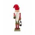 thumbnail image 2 of Kurt Adler 15" Wooden Mushroom Nutcracker, White, 2 of 2