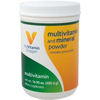 The Vitamin Shoppe Multivitamin and Mineral Powder, Includes Amino Acids, Easy to Mix with Water or Juice, No Artificial Colors or Flavors (16.95 Ounces (The Best Multivitamin And Mineral Supplement)