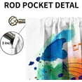 thumbnail image 3 of Hippie Hip Hop Musical Notes Blackout Curtains, Rainbow Graffiti Splatters Curtains for Kids Teen, Curtains & Drapes Window Treatments Pattern Clear for Bedroom Living Room Cafe-W52xL84in, 3 of 6