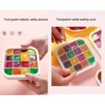 thumbnail image 4 of facefd 16 Grids Ice Cube Tray Square Shaped Molds with Lids Plastic Reusable Moulds Washable Kitchen Iced Makers DIY Making Light Grey, 4 of 6