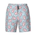 thumbnail image 4 of Lsque Mens Swim Trunks Cute Rabbit Pattern - Bathing Suit Compression Liner - Beach Swim Shorts Swimwear - (S-3XL) - Stretch Quick Dry -Medium, 4 of 9