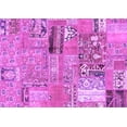 thumbnail image 1 of Ahgly Company Indoor Rectangle Patchwork Purple Transitional Area Rugs, 2' x 4', 1 of 4