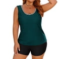 thumbnail image 4 of Women's 3 Piece Swimsuit Tankini Sets Tummy Control Bathing Suits Modest Swimwear Beach Vacation Clothes for Women, 4 of 6