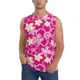 thumbnail image 3 of Uemuo Vintage Flowers Pattern Men's Sleeveless T-Shirt,Muscle Athletic Tank Top, Moisture-wicking Quick-dry Breathable Classic Tee Top for Gym Run Outdoor Sports-3X-Large, 3 of 8