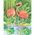 thumbnail image 1 of Tile Mural Kitchen Backsplash - Bamboo Flamingo - by Paul Brent, 1 of 1