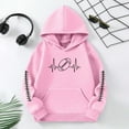 thumbnail image 4 of Tween Girls Hoodies Sweatshirts Kids Pullover Football Print Hooded Sweatshirt Casual Warm Jacket Clothing Pink Size 11-12T, 4 of 4