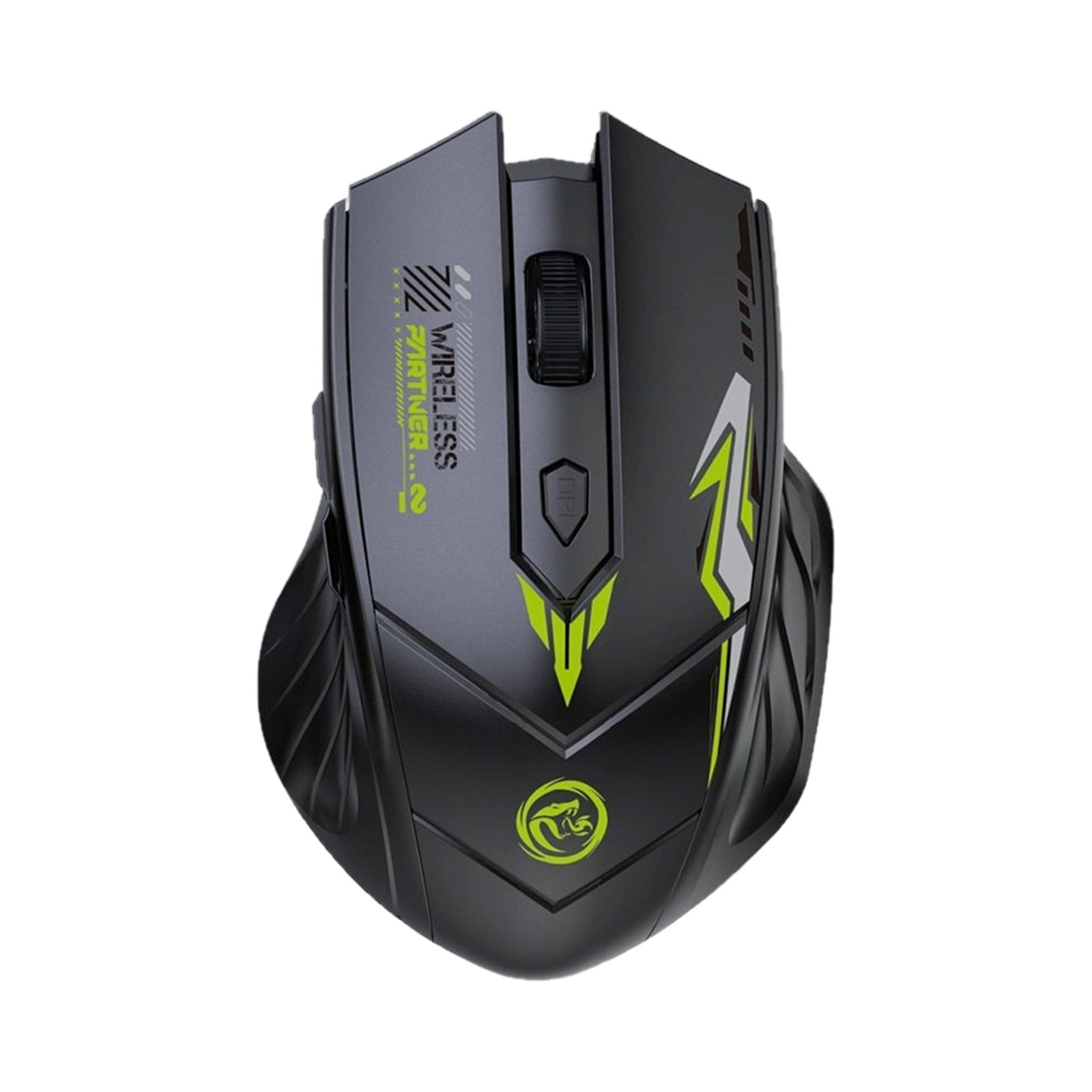 Black Dual Mode Wireless Mouse Bluetooth 2.4G 3600Dpi 6 Button Type C Fast Charging Gaming Computer Mouse Black