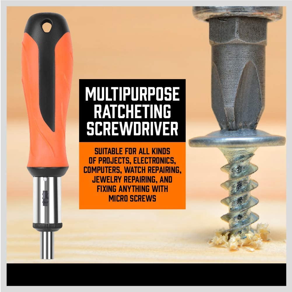 124-Piece Magnetic Screwdriver Set with Plastic Racking, Precision Tools for  & Professional Use
