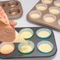 thumbnail image 4 of 2 Pack Nonstick Muffin Cupcake Pan,Bexikou Carbon Steel Cupcake Pan, 6 Cup Baking Mold Cupcake Bakeware Pan for Making Muffins or Cupcakes, 4 of 7