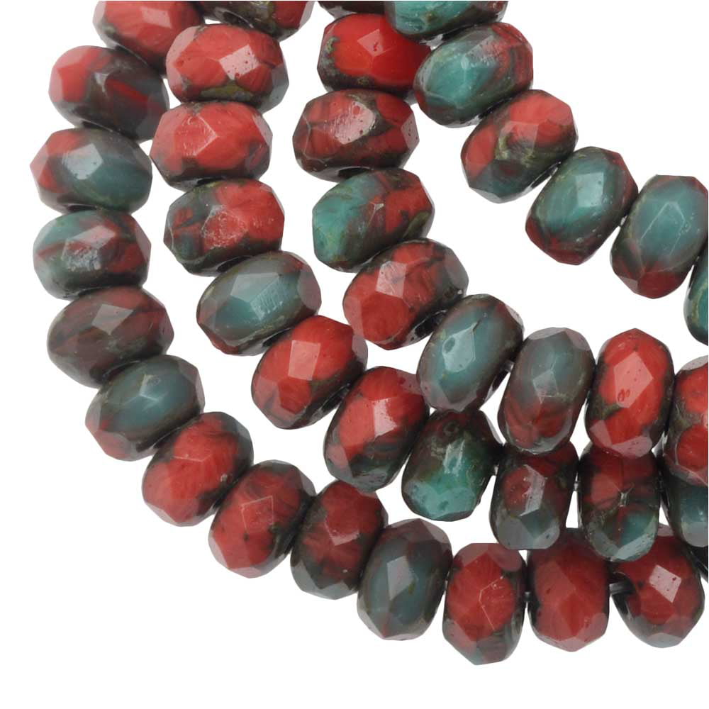 3x5mm Natural Coral Rondelle Gemstone Beads For Jewelry Making Spacer Strand 15" 