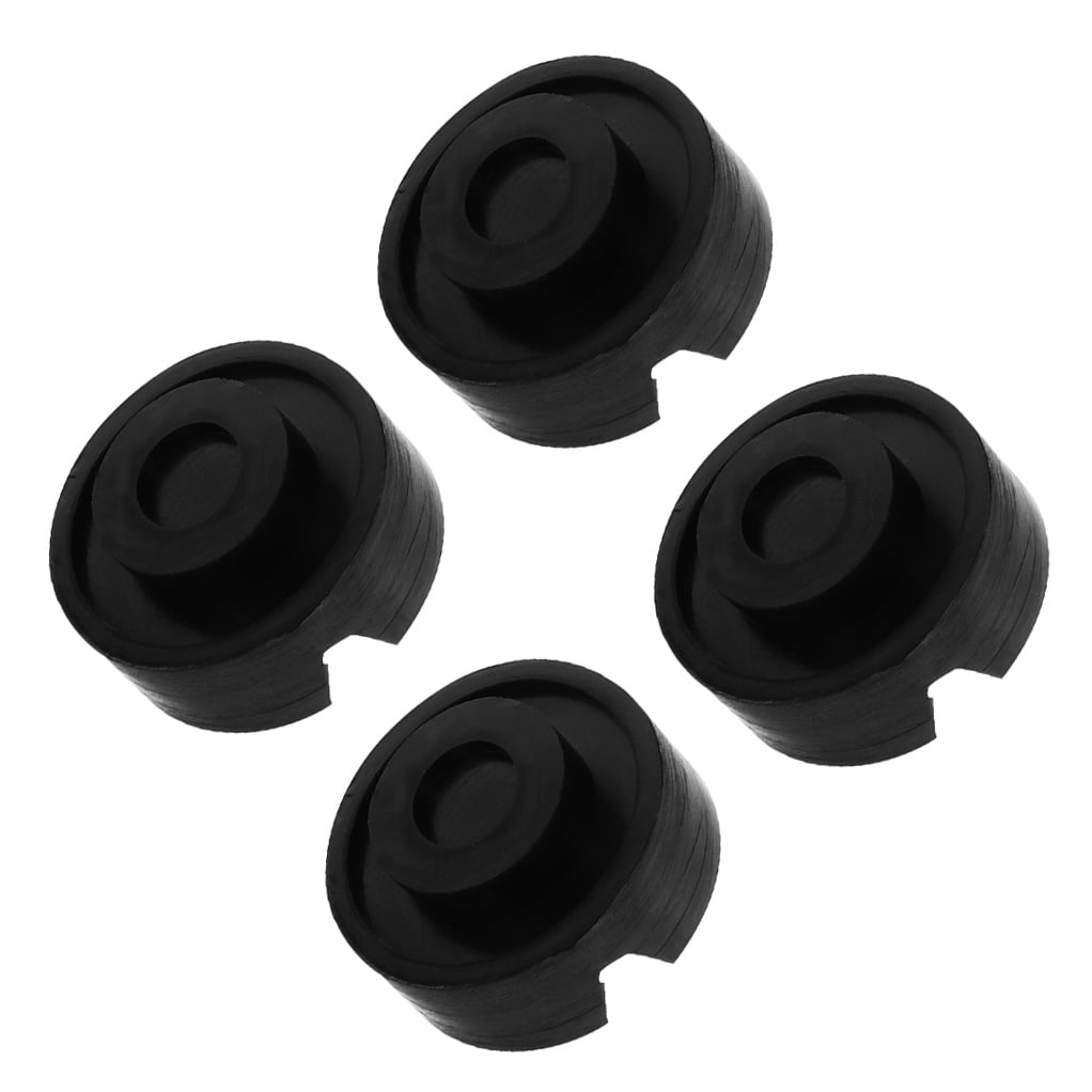 Uonlytech 4Pcs Floor Jack Pads Black Rubber Slotted Pads for Auto Frame Rails