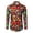 Red, variant on 70s Outfits for Men Long Sleeve Casual Button Down Shirt Disco Hop Casual Paisley Floral Vintage Shirt Red M