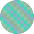 thumbnail image 1 of Ahgly Company Indoor Round Patterned Turquoise Green Area Rugs, 6' Round, 1 of 6