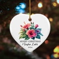 thumbnail image 4 of Hibiscus Flower Ceramic Ornament 2025, Personalized Hibiscus Ornament Gift for Women Mom Sister Best Friend, Hibiscus Ceramic Christmas Ornament, Customized Name Flower Hibiscus Lover Xmas Ornaments, 4 of 6