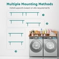thumbnail image 3 of 2-Tier Washer and Dryer Countertop with Storage Shelves & Non-Slip Pads, Laundry Room Organizer Countertop Set, Oak, 3 of 6