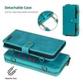 thumbnail image 5 of Phone Case for iPhone 13,Luxury Folio Flip Wallet Leather Cover[Zipper Pocket][Magnetic Closure][Wrist Strap][Kickstand ] for Apple iPhone 13, 5 of 12