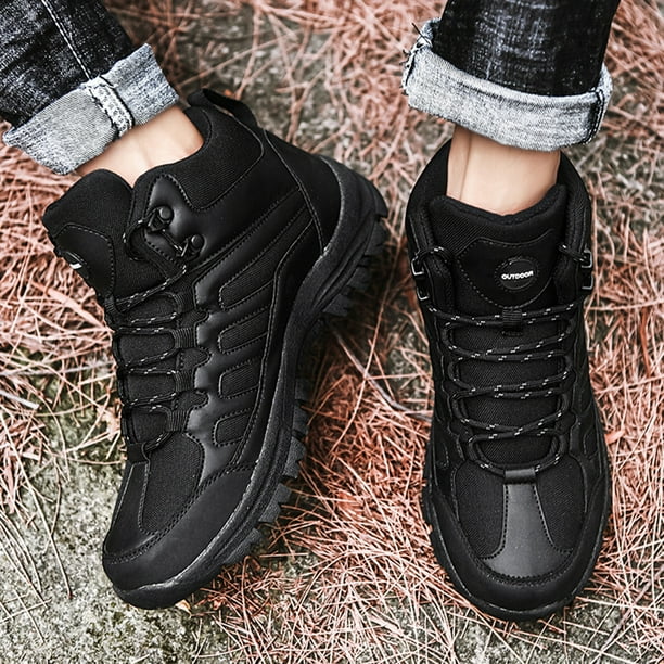 Tenis Botines Tobilleros Botas Altas Unisex para Senderismo Antideslizantes para Hombres Mujeres 41 Negro Likrtyny Tenis De Mujer Tenis De Hombre Walmart en linea