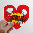 thumbnail image 1 of Boom Clouds Gas Exclamation Heart Vinyl Sticker Bicycle Bottle Decal, 1 of 3
