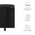 thumbnail image 6 of Coffee Sofa Side Table, Black, Wood, Round, Living Kitchen Cafe Bistro Hospitality Restaurant, Modern Contemporary HB36259, 6 of 8