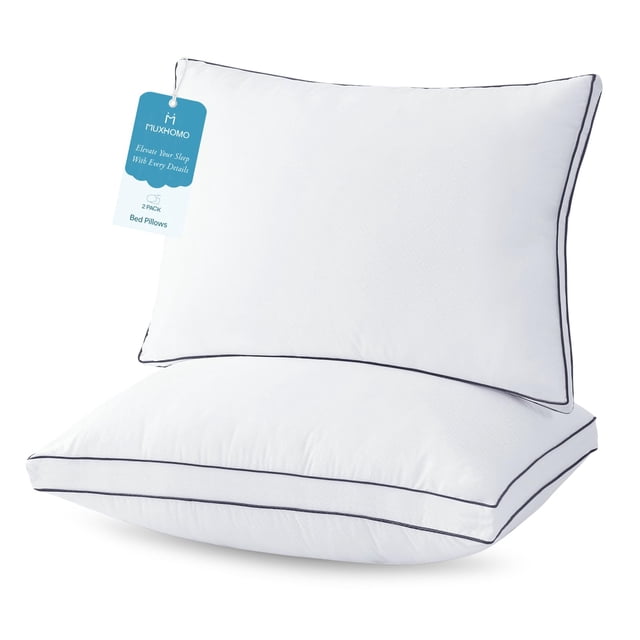 Almohadas para Cama MUXHOMO Tamaño Estándar Juego de 2, 51x66 cm