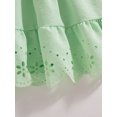 thumbnail image 6 of 6Y Little Girls Dress 7Y Girls Sleeveless Dress Little Girls Summer Dress Ruffle Solid Color Dress Green, 6 of 10