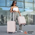 thumbnail image 2 of Maletas de viaje carry-on de mano cabina 10kg Rígida set de viaje 2 pack 20” + 16” ABS doble calibre con cierre expandible, llantas desmontables y candado seguridad TSA LOCK Armored Travel, 2 of 10