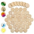 thumbnail image 1 of SHISUYAN 100 Pcs Rondelles de Bois Pièces de Bois Non Finies Tranches de Bois Disques Ronds Pièces de Bois, 1 of 7