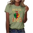thumbnail image 2 of Simua T-Shirts Patriotiques pour Femmes Décontractés à Manches Courtes à Col Rond T-Shirt d'Été Décontracté Coupe Régulière, 2 of 5