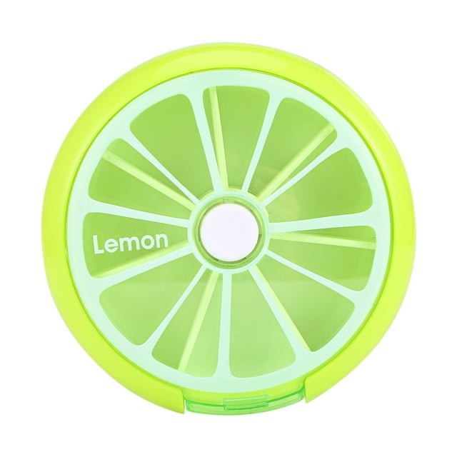 Weekly Pill Organizer, Travel 7 Day Pillbox Pill Container Protable Medicine Box Medicine Vitamin Cod Liver Oil Supplements Box Case Storage Light Green