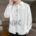 thumbnail image 5 of Camisas masculinas con estampado gráfico estampado blanco camisa de hombre manga larga casual mangas normales xxl trendyol tops moda hombre 2024, 5 of 5
