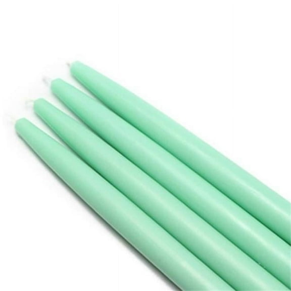 Jeco CEZ-030-12 10 in. Taper Candles, Aqua - 144 Piece