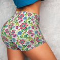 thumbnail image 4 of Fotbe Vector Mexican Otomi Style Bright Seamless Shorts, Womens Workout Shorts High Waist Stretch Booty Short for Gym/Yoga/Running/Biking-Small, 4 of 9