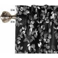 thumbnail image 5 of Kitchen Curtains Set, Black Botanical Kitchen Curtains and Valances Set, Pastoral Spring Floral Classic Black Rod Pocket Tier Curtains 36 Inch Length for Cafe/Bedroom Windows, 5 of 6