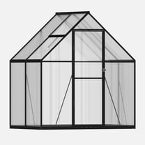 Clouddwell 4x6 Outdoor Greenhouse, Polycarbonate Panels with Sturdy Aluminum Frame