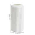 thumbnail image 3 of Kumdkd 8" Modern White Plastic Flower Vase - Sleek Decorative Vase for Bookshelf, Mantel & Coffee Table - Lightweight Home & Office Decor for Fresh/Dried Flowers, 3 of 6