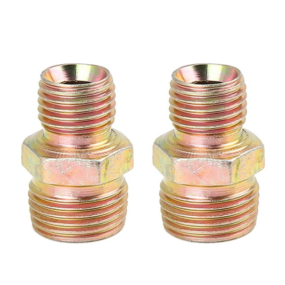 Unique Bargains 2pcs M14 x 1.5mm to M18 x 1.5mm Straight Air Pipe Fitting Connector Adapter