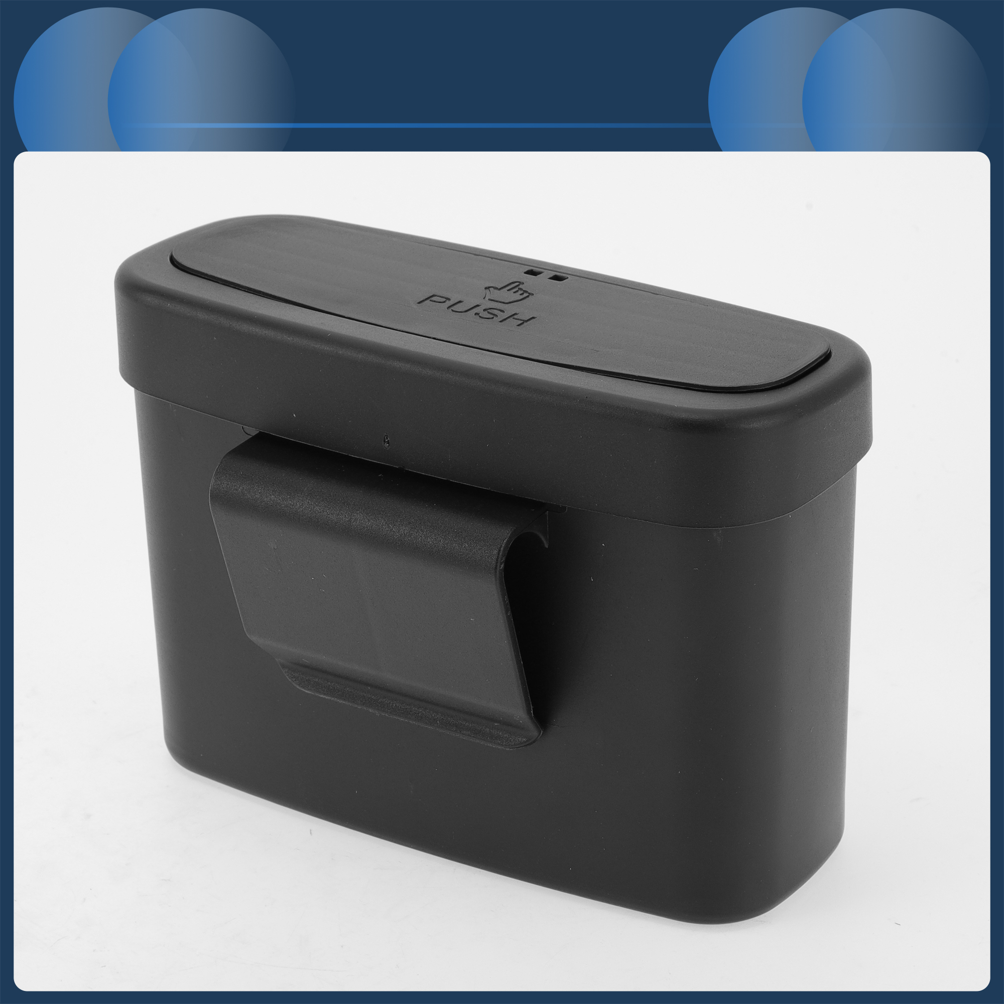 Unique Bargains Car Trash Can Car Door 6.3 Length 2.8 Width 4.7 Height Black
