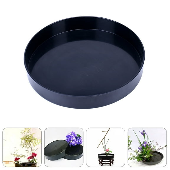 YUYUETIME 1Set Black Round Plastic Flower Arrangement Base for Vase Holder Centerpiece