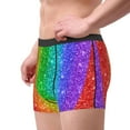 thumbnail image 4 of Disketp Glitter Rainbow Men'S Boxer Briefs,Soft And Breathable Cotton Underwear With Comfortflex Waistband, 4 of 8