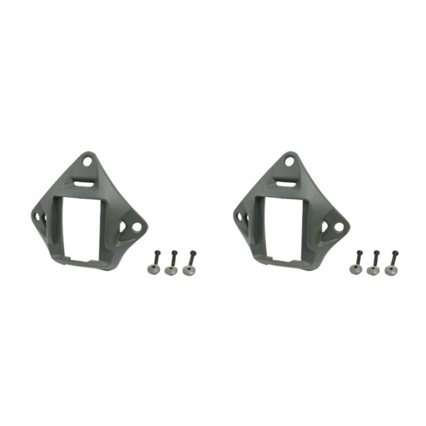 Injueey Soporte para casco Soporte de lámpara de montaje de luz Mano de obra fina Aleación de aluminio A prueba de herrumbre Conveniencia de Verde 2Conjunto