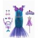 thumbnail image 1 of Conjunto de vestido de princesa sirena para niña: disfraz de juego de rol de Halloween,, 1 of 5
