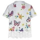 thumbnail image 5 of QIIBURR - Camiseta de manga corta con encaje, cómoda y bonita, para el primer cumpleaños de una niña pequeña, con estampado de colores lisos, ideal para niñas de 5 años y 3 años., 5 of 5