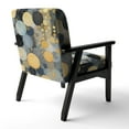 thumbnail image 5 of Designart "Pastel Abstract With Blue Black & Gold Spots XVIII" Upholstered Modern Geometric Accent Chair and Modern & Contemporary Arm Chair - Multiple Color & Pattern, 5 of 7