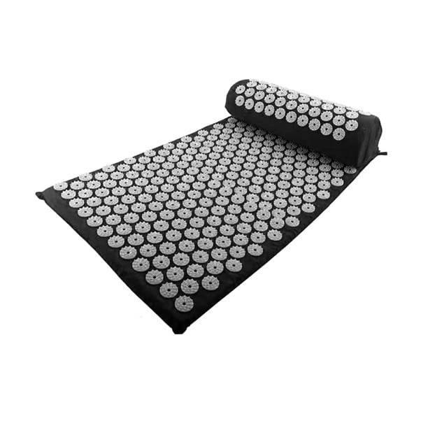 Guardurnaity Estera de acupresión de esponja ABS portátil reutilizable reemplazo profesional hombres mujeres gimnasio cuerpo masaje muscular esteras Suministros para bajar de peso Negro Guardurnaity CE014683-04