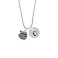 thumbnail image 2 of Delight Jewelry Silvertone Chinese Dragon Silvertone Script Initial Disc - O - Charm Necklace, 20"+3", 2 of 4